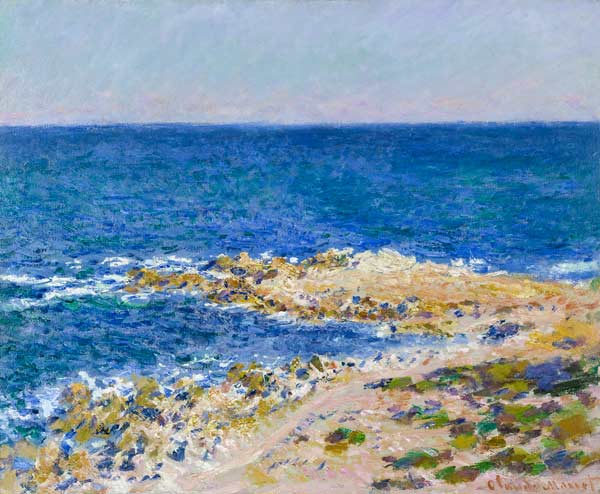 La grandee light blue at Antibes. de Claude Monet