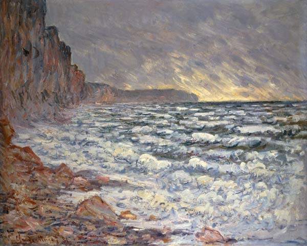 Fécamp, coastal landscape. de Claude Monet