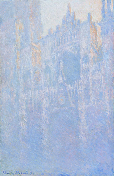 Die Kathedrale von Rouen im Morgennebel (Le portal, brouillard matinal) de Claude Monet