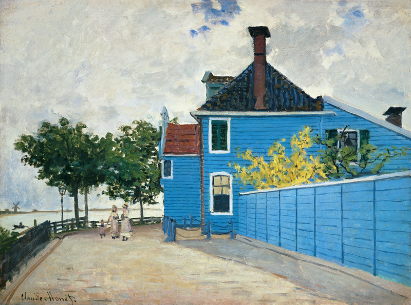 The blue house in Zaandam. de Claude Monet