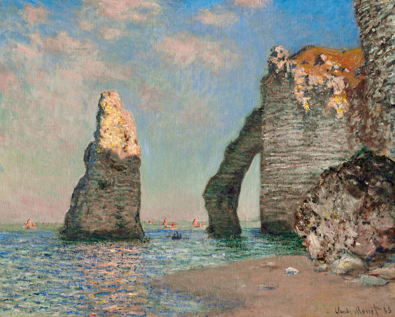 Die Nadel und die Falaise d'Aval de Claude Monet