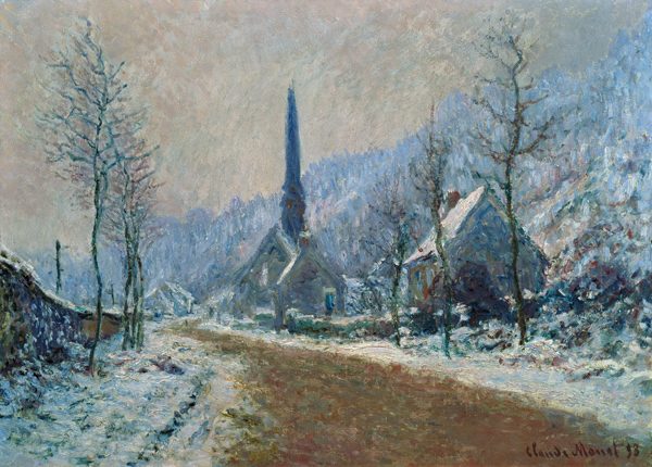 The church of Jeufosse in winter de Claude Monet