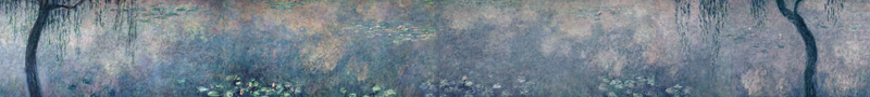The Water Lilies - The Two Willows de Claude Monet