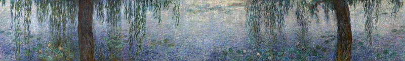The Water Lilies - Clear Morning with Willows de Claude Monet
