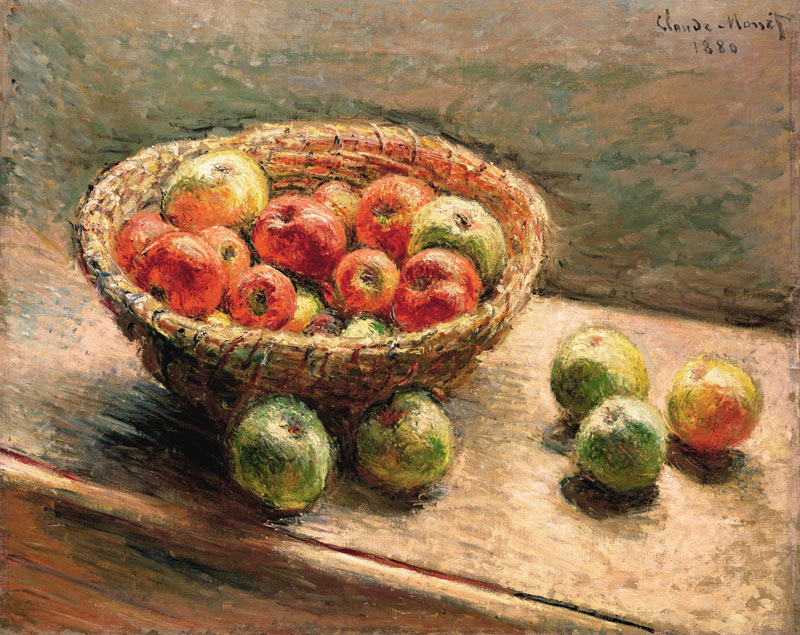 Ein Korb mit Äpfeln de Claude Monet