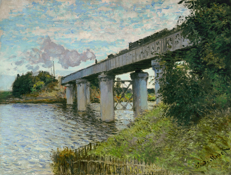 Railway bridge at Argenteuil de Claude Monet