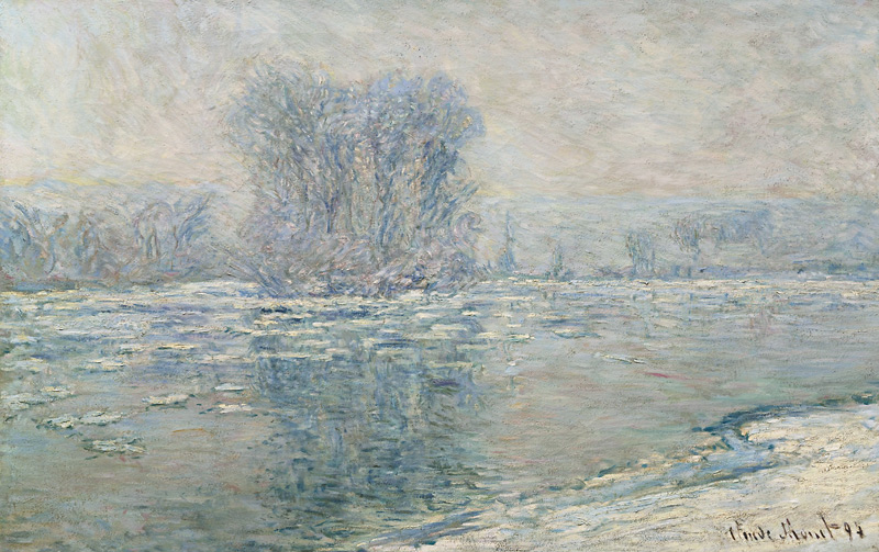Ice, white effect (Glaçons, effet blanc) de Claude Monet