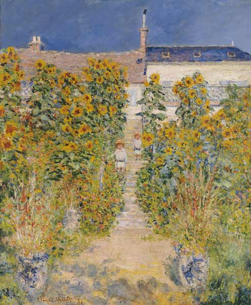 The Artist''s Garden at Vetheuil de Claude Monet