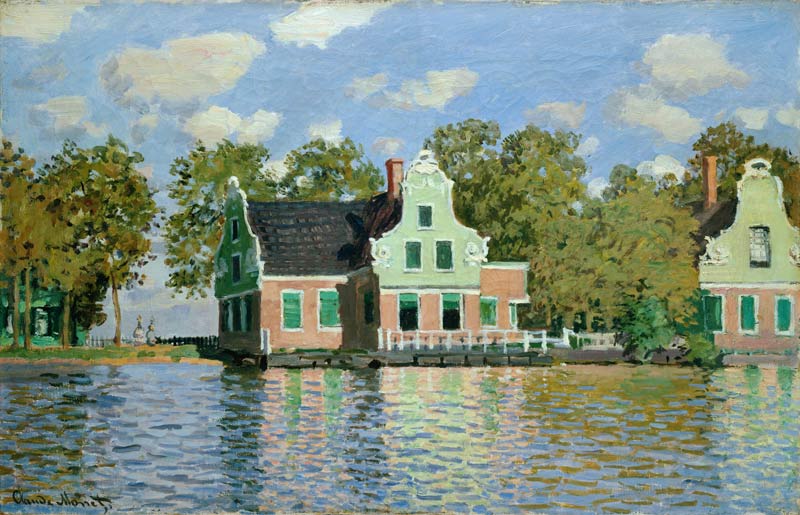 Houses by the Bank of the River Zaan de Claude Monet