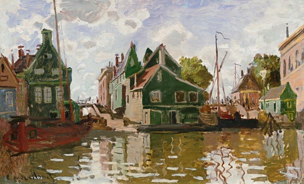 Channel in Zaandam. de Claude Monet
