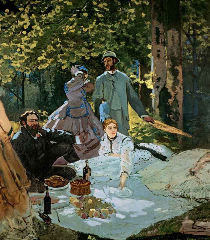 Le Déjeuner sur l ' sharp at Chailly (with the pai de Claude Monet