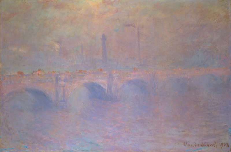Londres, puente Thames y Waterloo en la bruma de Claude Monet