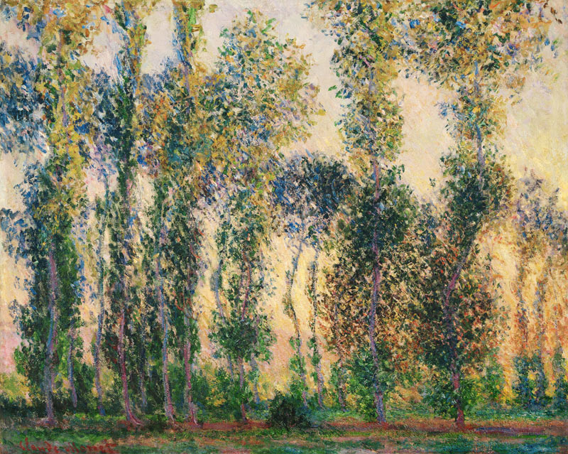 Poplars at Giverny de Claude Monet