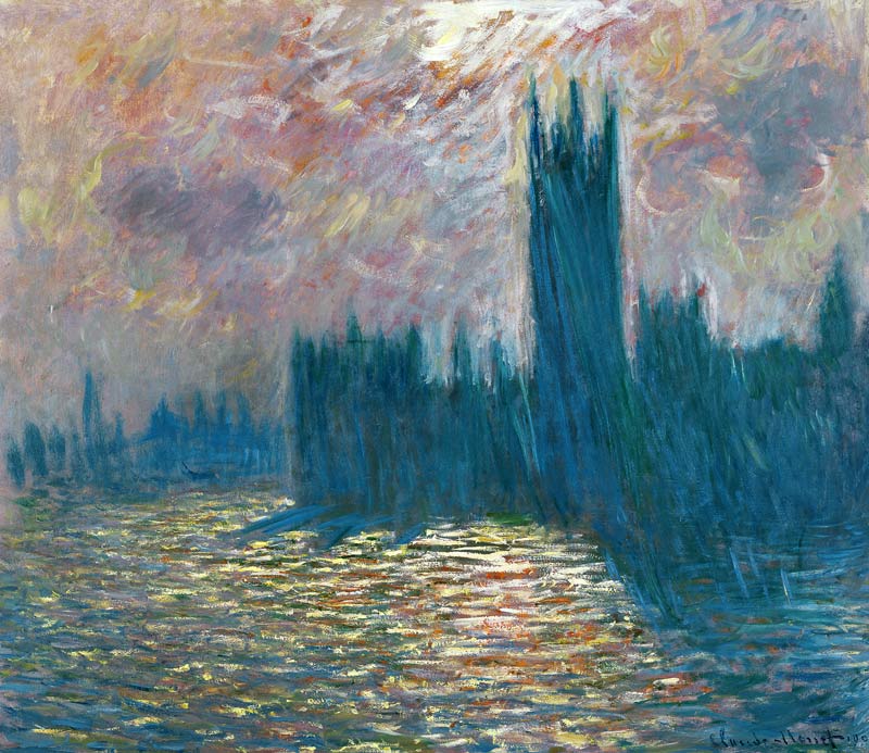 Parliament, Reflections on the Thames de Claude Monet