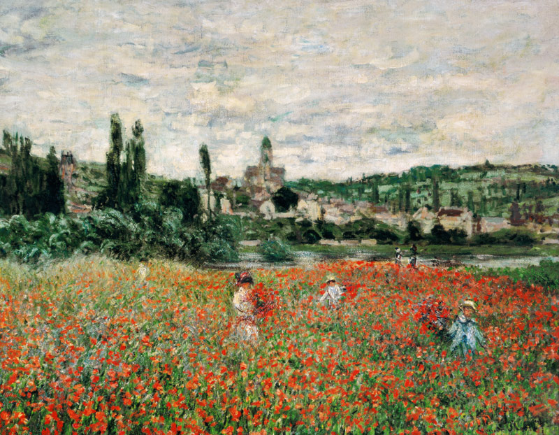 Claude Monet / Poppy field near Vetheuil de Claude Monet