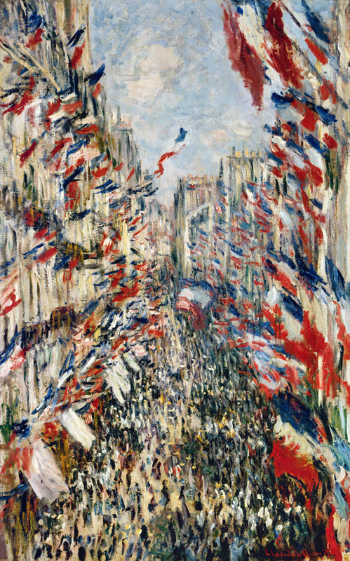 C.Monet, Rue Montorgeuil on 30 June 1878 de Claude Monet