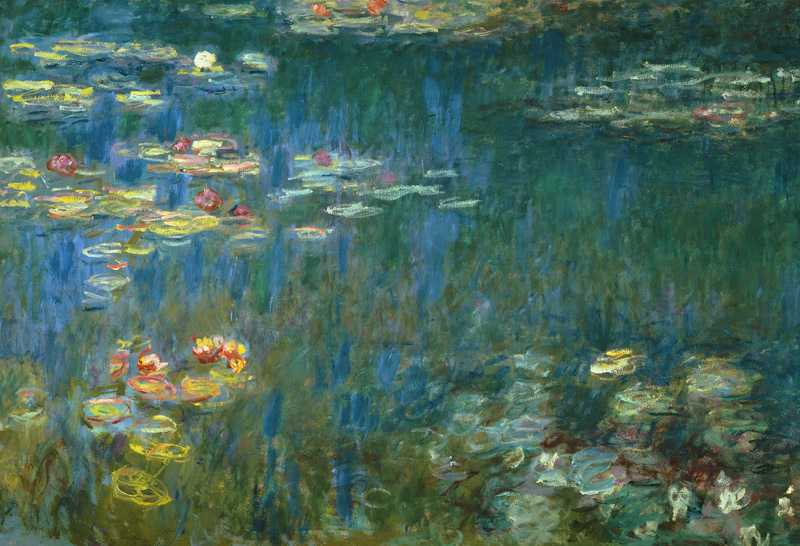 Nenúfares, Reflejo verdoso, (lado izquierdo) de Claude Monet