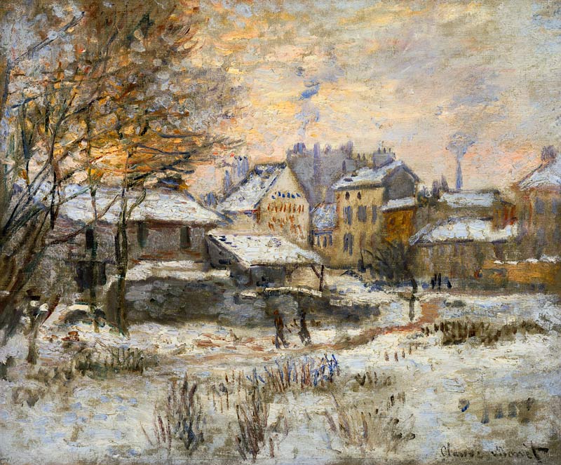 Snow Effect with Setting Sun de Claude Monet
