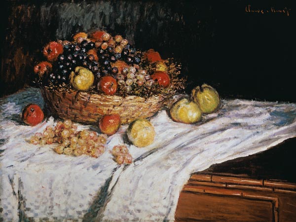 C.Monet, Stillleben mit Trauben u.Aepfeln de Claude Monet