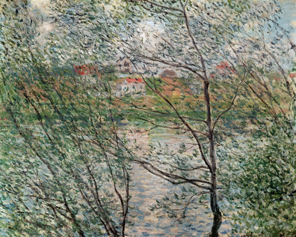 The Banks of the Seine or, Spring through the Trees de Claude Monet
