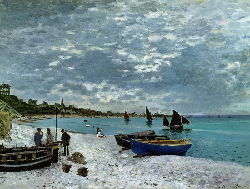 The Beach at Sainte-Adresse de Claude Monet