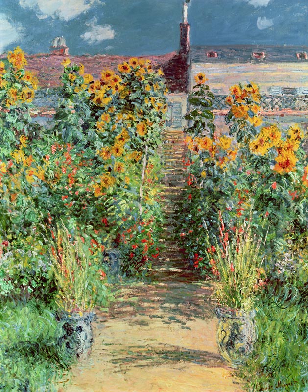 The Garden at Vetheuil de Claude Monet