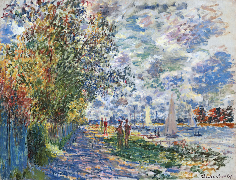 The Riverbank at Gennevilliers de Claude Monet