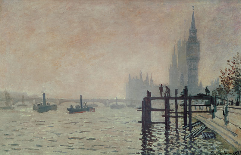 The Thames below Westminster de Claude Monet