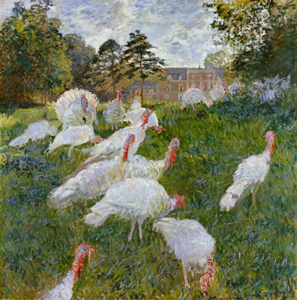 The Turkeys at the Chateau de Rottembourg, Montgeron de Claude Monet