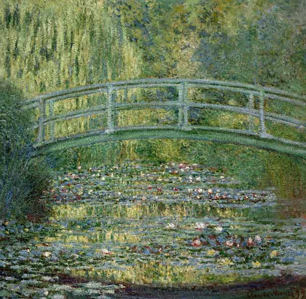 The Waterlily Pond with the Japanese Bridge de Claude Monet