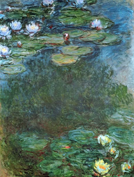 Water-Lilies (oil on canvas) de Claude Monet