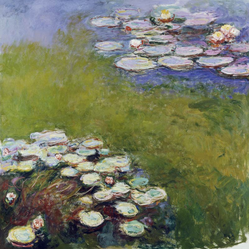 Waterlilies, Harmony in Blue de Claude Monet