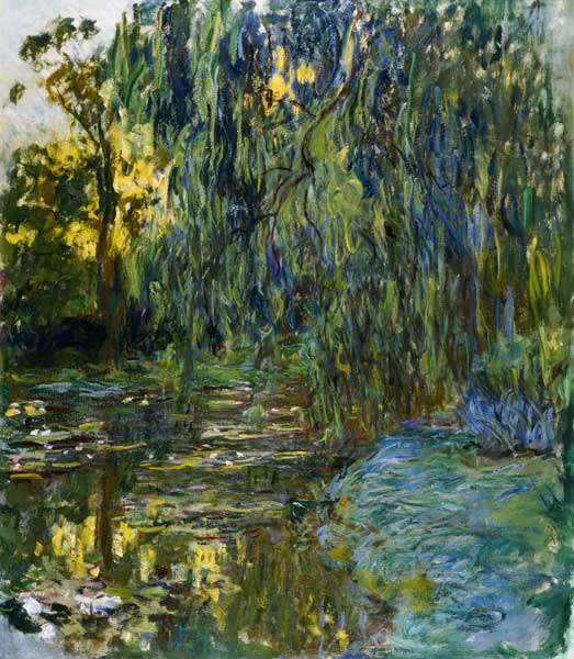 Weeping Willows, The Waterlily Pond at Giverny de Claude Monet