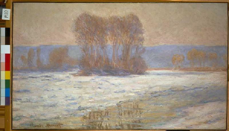 His at Bennecourt in winter de Claude Monet