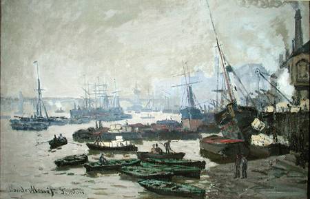 Boats in the Pool of London de Claude Monet