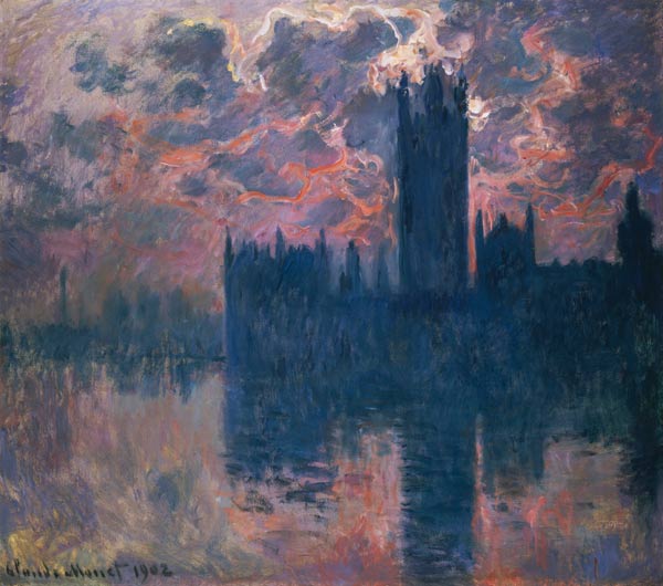 Parliament, Sunset de Claude Monet