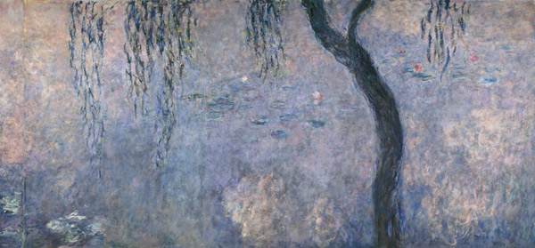 Waterlilies: Two Weeping Willows, right section de Claude Monet