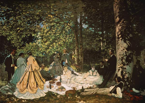 The breakfast in the greenery de Claude Monet
