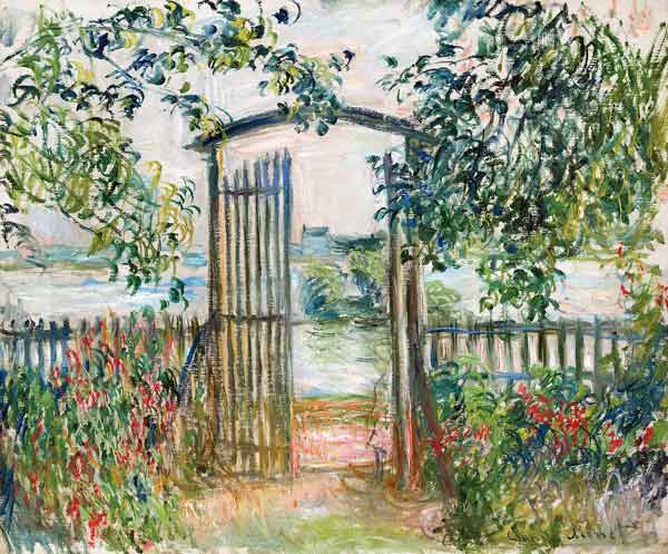 Das Gartentor in Vetheuil (La Porte du jardin à Vetheuil) de Claude Monet