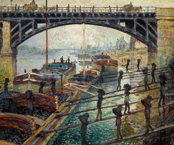 Les Dechargeurs de charbon (Die Kohlentraeger) de Claude Monet