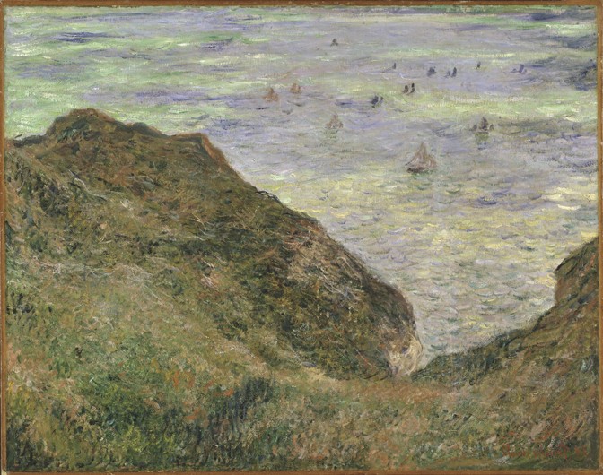 On the cliff at Pourville de Claude Monet