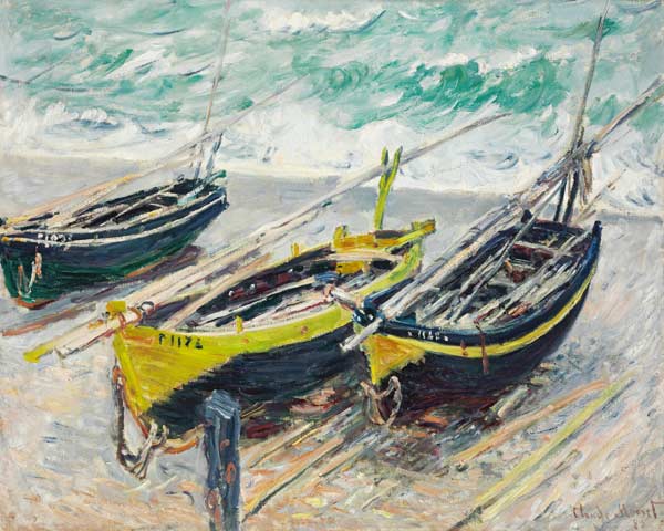 Three Fishing Boats de Claude Monet