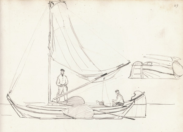 Dutch boats with crew de Claude Monet