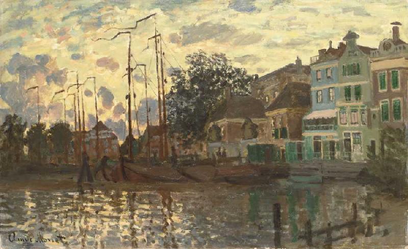Kanal in Zaandam am Abend de Claude Monet