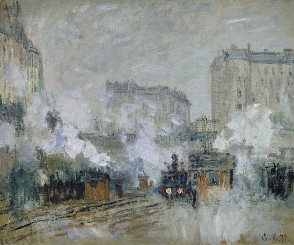 Exterior of the Gare Saint-Lazare, Arrival of a Train de Claude Monet