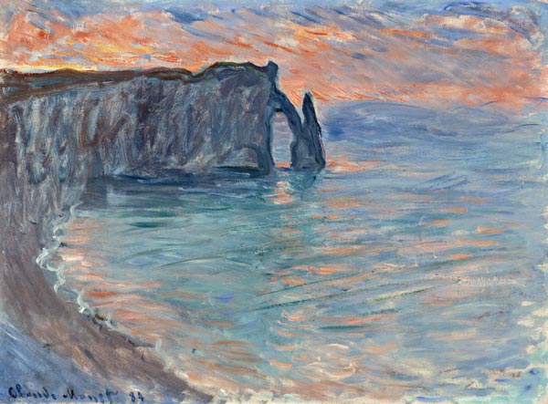 Le's Falaises this ' Etretat. de Claude Monet
