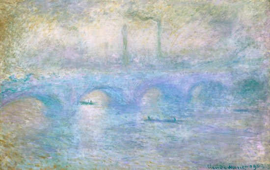Londres, Waterloo, Puente en la niebla de Claude Monet