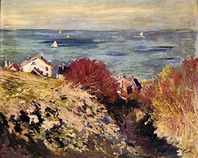 Orilla del mar con caballos de Claude Monet