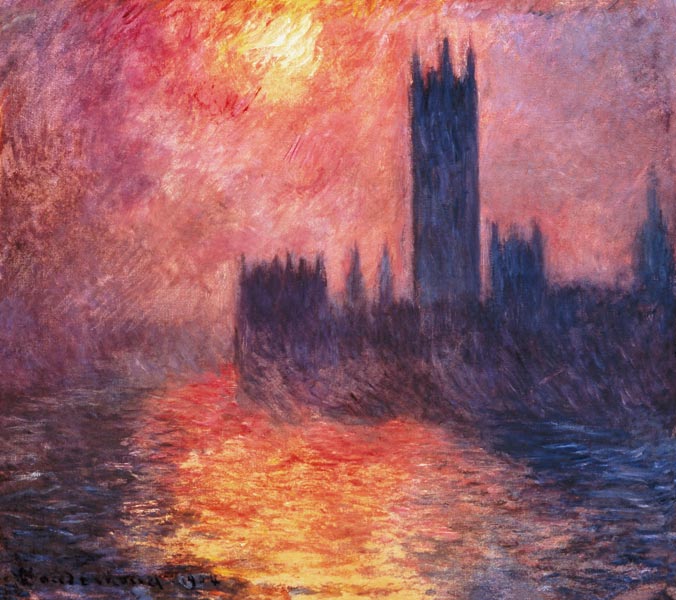 The Houses of Parliament, Sunset de Claude Monet