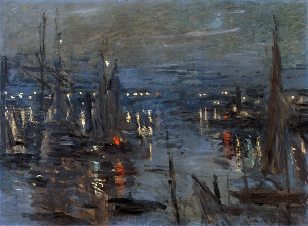 Evening atmosphere in the port of Le Havre de Claude Monet